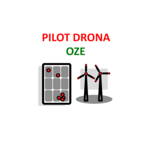 ikonka pilot drona oze z symbolami dwóch wiatraków